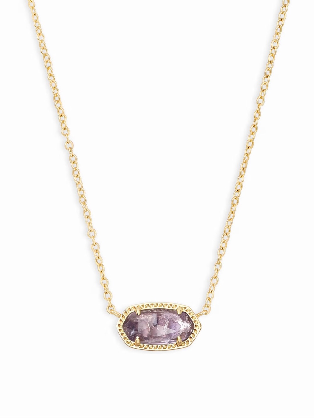 KENDRA SCOTT Elisa Gold Pendant Necklace in Amethyst